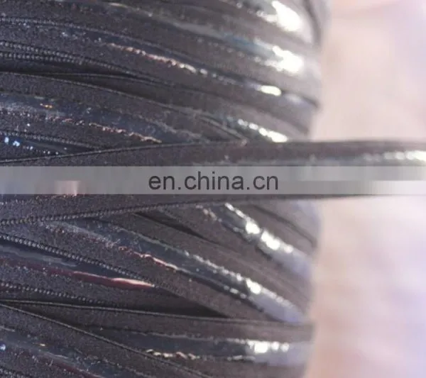 Black Silicone Satin Lingerie Bra Strap Stretch Sewing Elastic 1/2" Wide photo-2