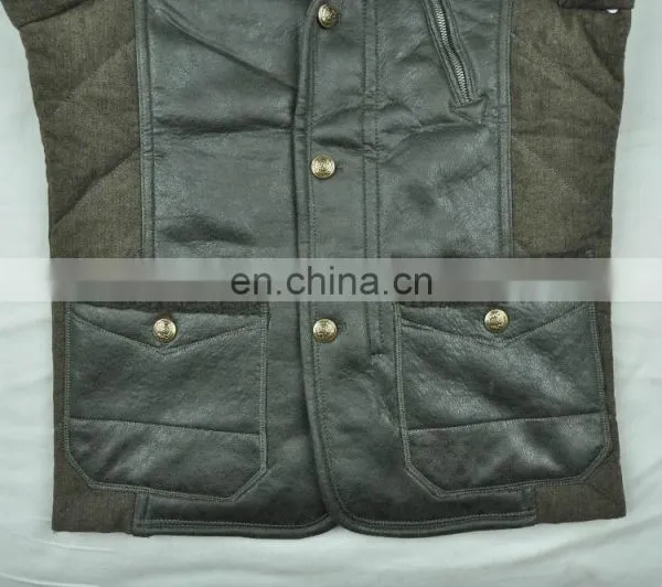 2015 Lastest Fashion Mens Handsome Long Green Leather Jacket photo-5