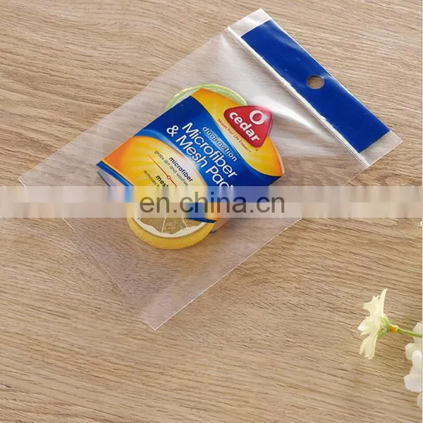 Opp Laminated Daily Products Clear Packaging Bag/custom Printing Plastic Bag With Hanging Hole photo-3