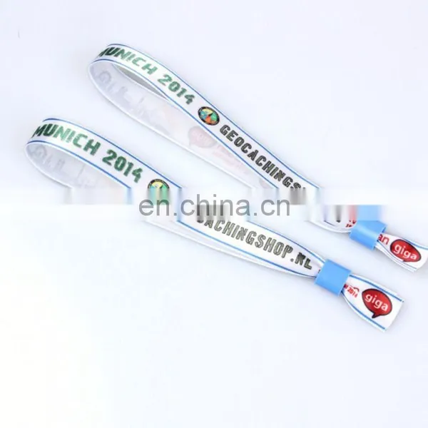 Custom Logo Fabric Wristbands With Clik Clips for Sublimation or Vinyl Print photo-4