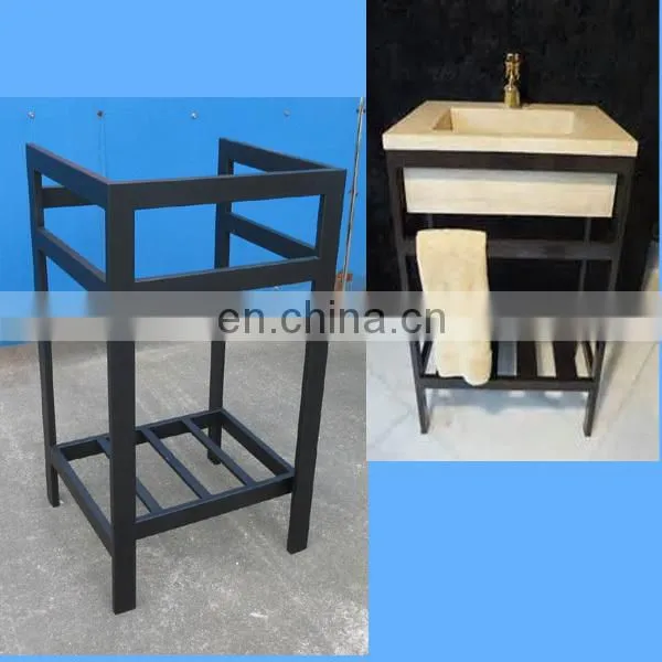 Modern Bathroom Vanity Base, Black Washstand