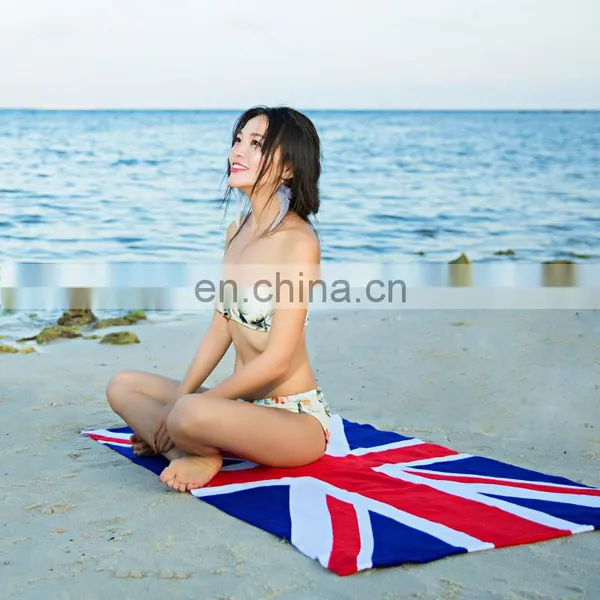 Double Side Striped Printed Customized Weight Size Microfiber Towel for Beach Outside photo-6