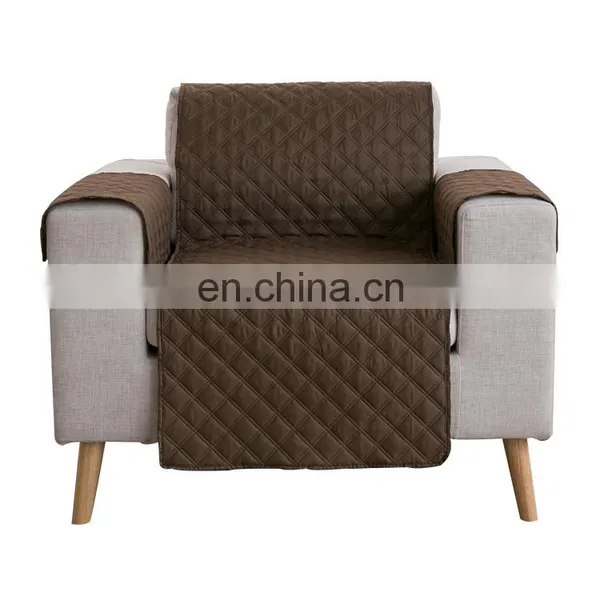 Home Fashion Dustproof Durable Conjoined Reversible Coffee and White Thicken Sofa Cover photo-3