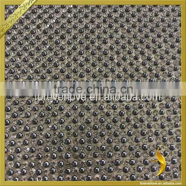 Wholesale Aluminum Sticker Rhienstone Sheet Shoes Accessories Hot Fix Rhinestone Mesh FRM-206 photo-2