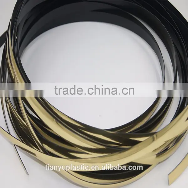 Golden Shiny Plastic Extrusion Edge Trim/strip/color and Size Can Mdf photo-4