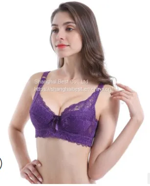 Large Size Thin Women Lace Bra With Adjustable Closure