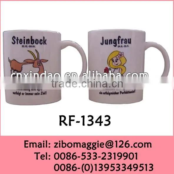 11oz Ceramic Zodiac Mugs With Printing for Wholesale Promotional Mug Made In Zibo