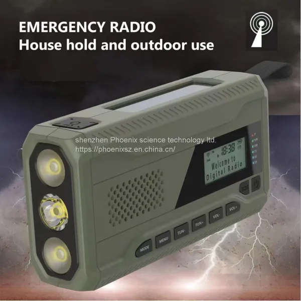 Portable Solar Radio, Emergency Radio With Crank, Dynamo DAB/FM Radio,4500mAh Rechargeable Powerbank,Bluetooth Speaker,USB Phone Charger,LED Flashlight & Reading Light,SOS Alarm,Camping,outdoor photo-4
