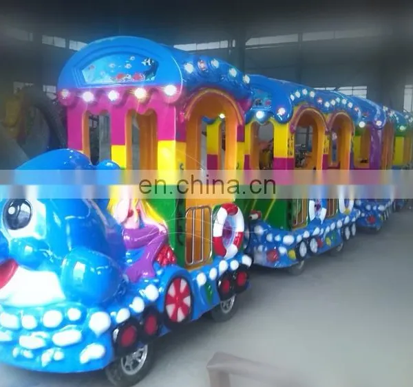 Funny Outdoor Indoor Amusement Park Rides Kiddie Train Ocean Train Rides photo-2
