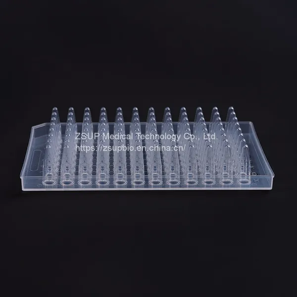 PCR Strip Tube Plate, 96-well, Low Profile, White photo-3