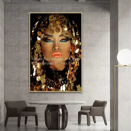 African Women's Oil Painting Living Room Decoration 3D Wall Art Poster photo-2