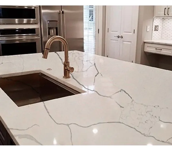 Code：1388，Calacatta Artificial Stone Quartz Slab Kitchen Countertops photo-3