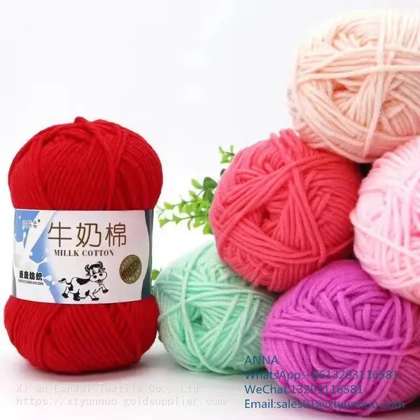 Milk Cotton Yarn Crochet For Gloves, Scarf And Shawl Multi-color photo-2