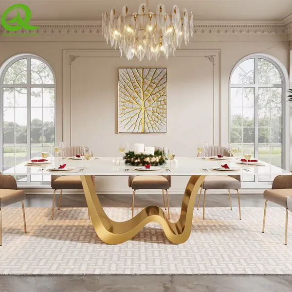 Modern Dining Room Furniture Stainless Steel Base Clear Glass Top Round Dining Table Restaurant Table For Home Hotel photo-5