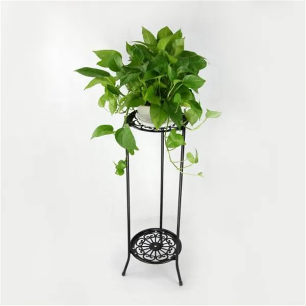 3-story Black Metal Plant Stand Garden Shelf Suitable for Large Flower Pot Rack Display Stand Indoor and Outdoor Flower Stand
