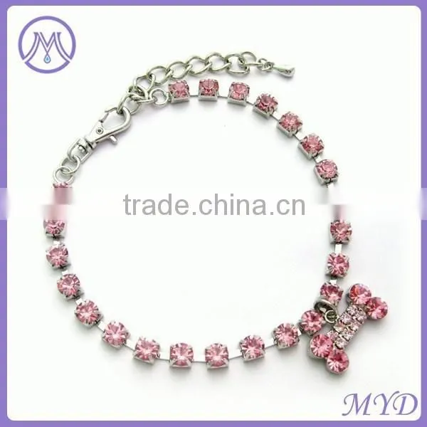 Customized Crystal Stone Pearl Dog Necklace Jewelry for Small Pets photo-6