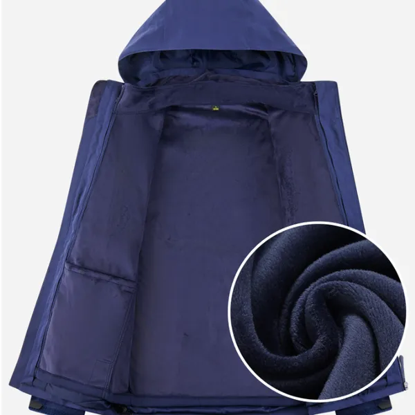 Outdoor Men's and Women's Couple Style Raincoat, Soft Shell, Double-Layer Waterproof Hiking and Mountaineering Jacket