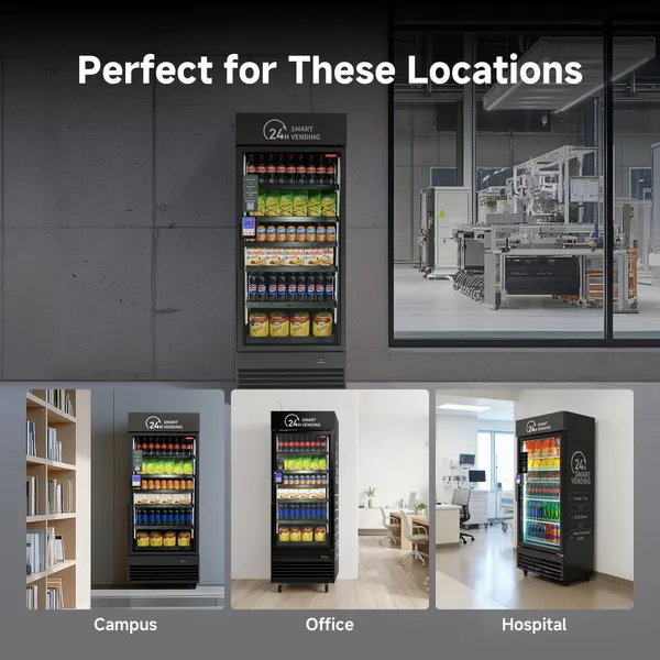Haha Vending Smart Open-Front Design Contactless Payment Visual Recognition AI Vending Machine 542 Pro photo-5