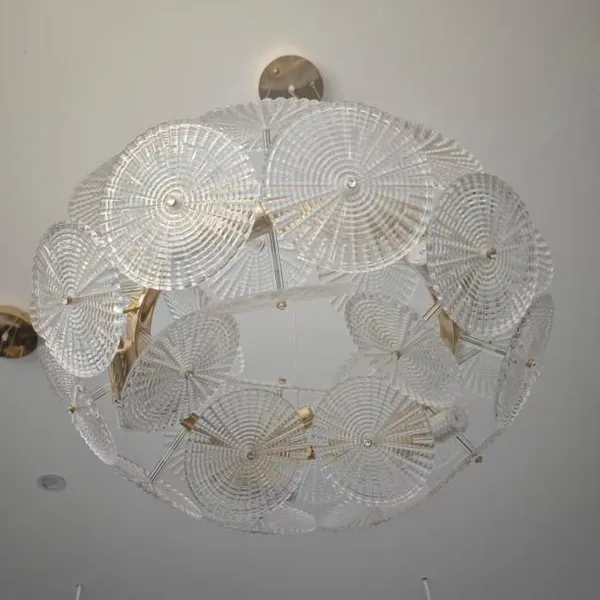 Artdecolite Floral Italian Murano Glass Sputnik Chandelier Vintage Modern photo-3