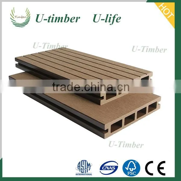 100% Recycycled Engineered Wood Composite Thermowood Decking photo-3