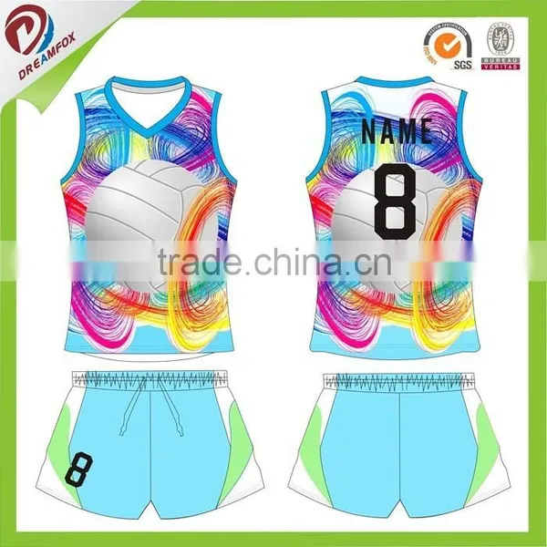 2015 New Fashion Cheap Volleyball Jersey Volleyball Uniform for Sale photo-4
