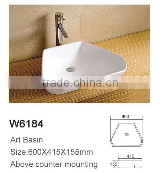 Supplier Bathroom Ceramic Trapezoidal Basin photo-2