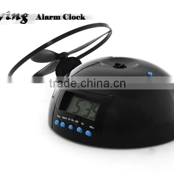 Flying Alarm Clock UFO Propeller Helicopter Backlight Digital Alarm Clock photo-2