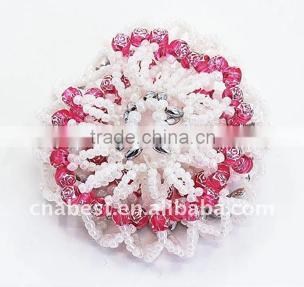 Fashion Flower Hairband With Beads