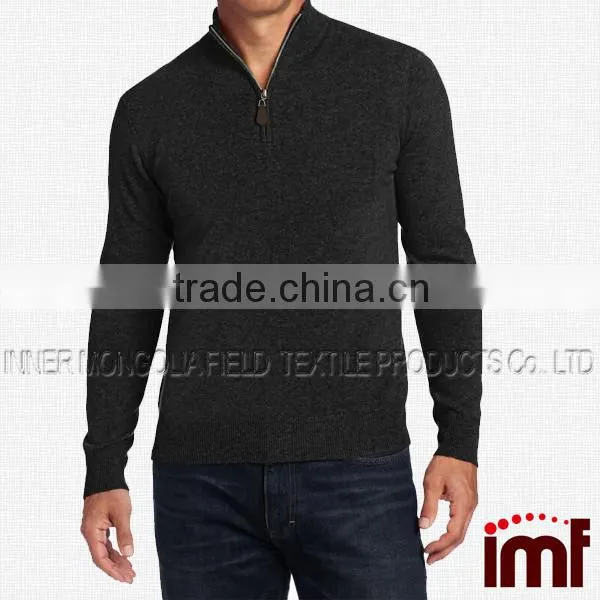 Men's 100% Cashmere Quarter-Zip Sweater photo-2