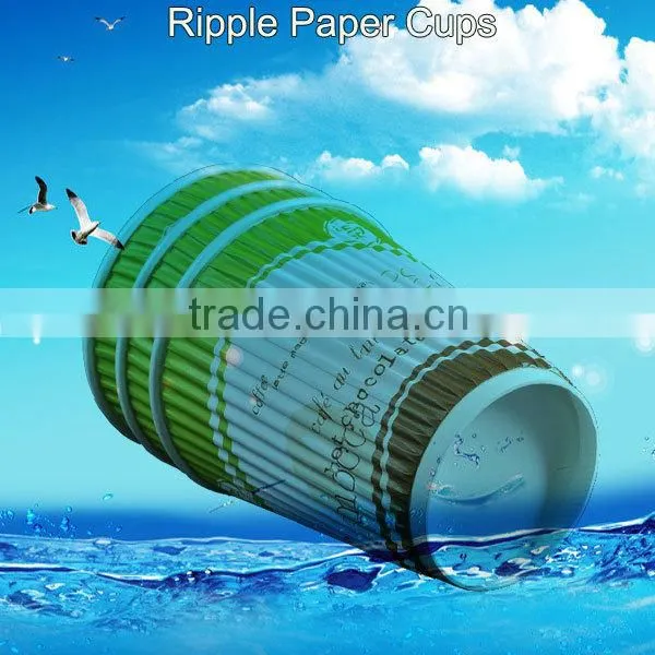 Custom Logo Print Coffee Ripple Paper Cups photo-6