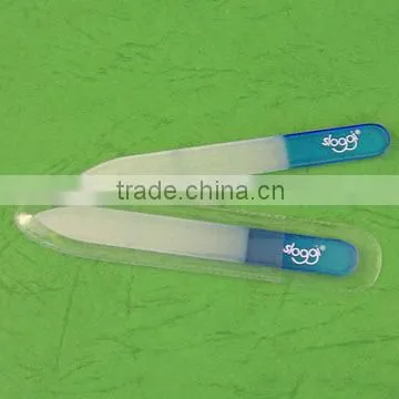 Whlosesale Glass Nail File Customized Logo PVC Bag w Glass Material Nail File
