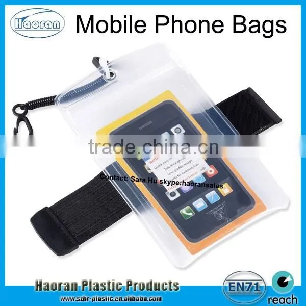 Best Price Cellphone PVC Waterproof Bags With Wristband