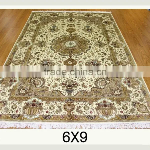 Prayer Carpet Handmade Persian Silk Rug Persian Handmade Silk Carpets for Home Hotel Villa