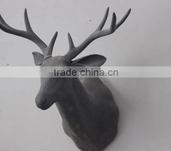 Deer Head Fiberglass Statue Animal Statues photo-2