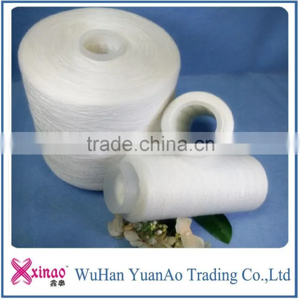 30/2 30/3 Raw White and Optical White Bright Spun Polyester Yarn On Dye Tube For Sewing photo-2