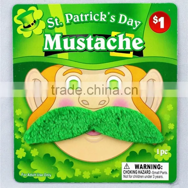 Green Fancy Dress St. Patrick's Day Mustache photo-3