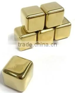 Gold Ice Cube / Whiskey Stone / Ice Rocks for Wine Whiskey