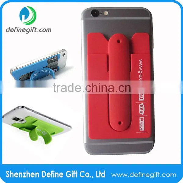 Smart Wallet Cellphone Silicone Combo Card Holder and Stand photo-4