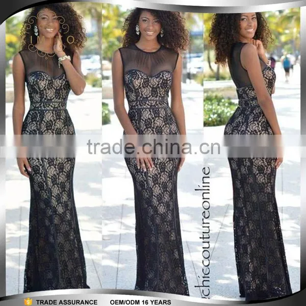 China Dashiki Mesh African Lace Dresses for Women
