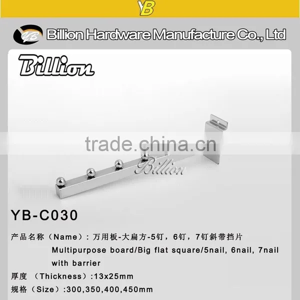 High Quality Heavy Duty Security Display Hook Slatwall Chrome Clothes Hook photo-4