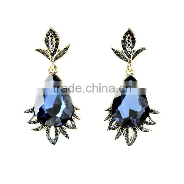 Waterdroplet Mixcolor Leaf Shape Vintage Vintage Earrings Earrings photo-3