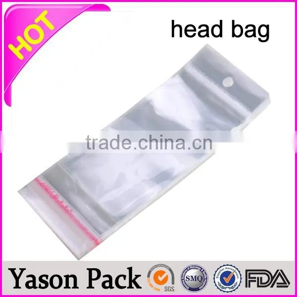 YASON Small Gift/ Toy Packing Pouches With Opp Header Transparent Pounches With Tear Notch and Hanged Header pp Bag With Header photo-2