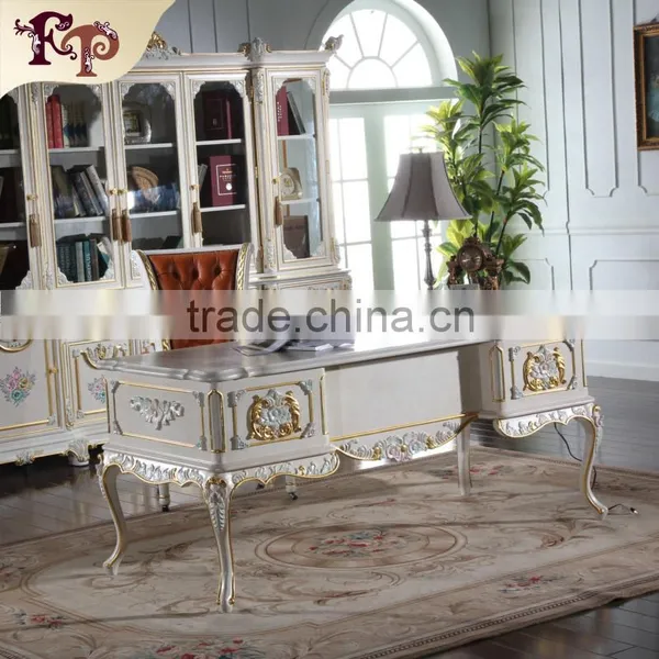 Luxury Royal Furniture Italian Furniture Made in China-hand Carved Wrting Desk