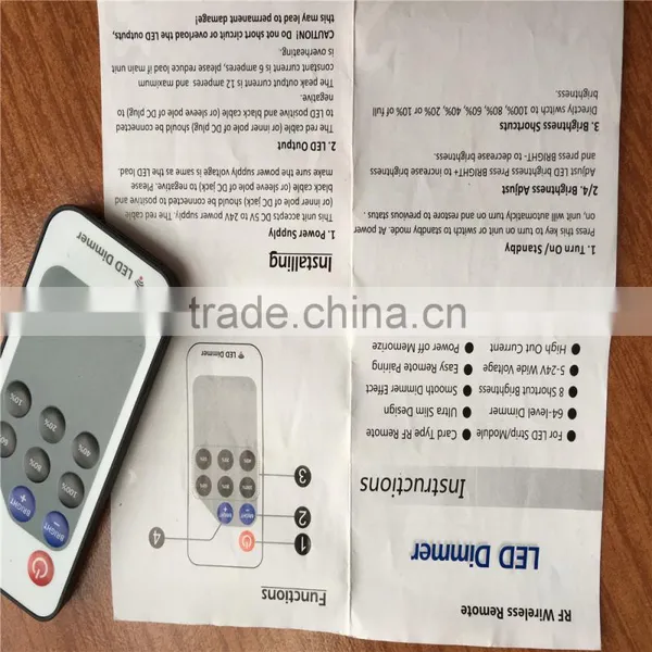 Led RGB Controller With RF Remote-Control,DC12V Led RGB Strip RF Controller photo-5