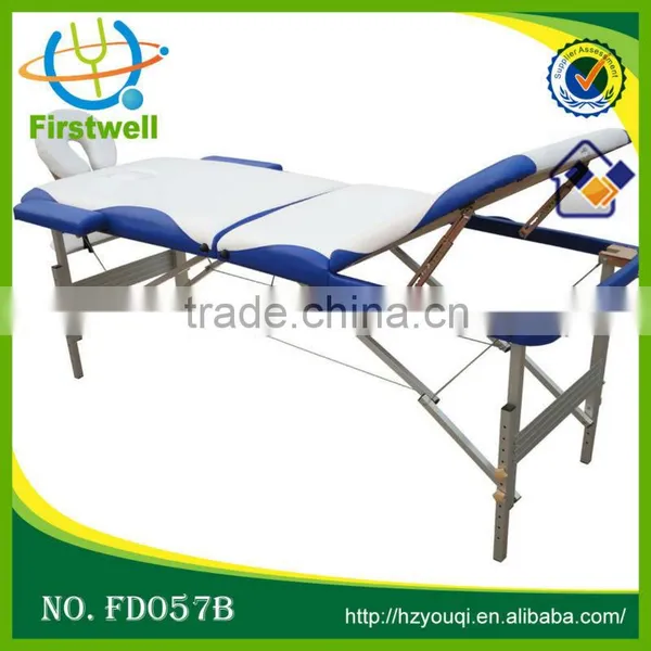 New Design Massage Table Spa Folding Table Aluminum Shelves