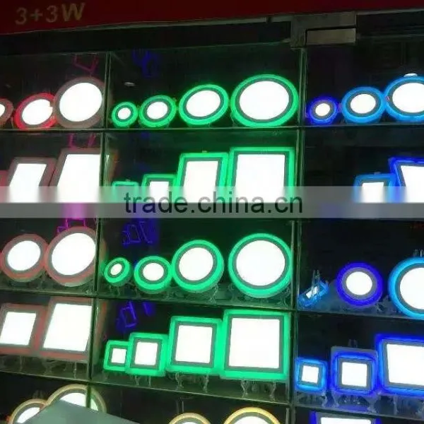 Bi-color Two Color White and Blue Slim Round LED Panel Light LED Decorative Ceiling Light Exporting Product Hot Sale