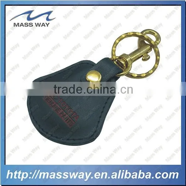 Customized Novelty Blank Custom Metal Black Leather Key Chain photo-3