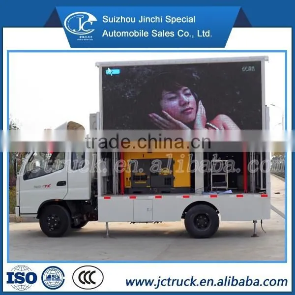 FOTON 4X2 100hp Minintype Ad Truck,Outdoor Mobile Advertising LED Display Screen Truck photo-3