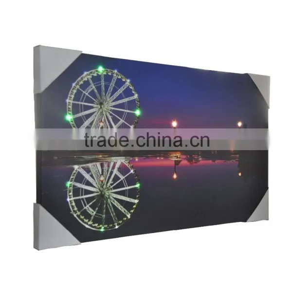 Ferris Wheel LED Lighted Canvas Wall Art Printing, Beautiful Landscape, Home Decoration photo-5