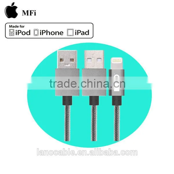 Aluminum Casing Nylon Braided Jacket MFi Usb Cord photo-3